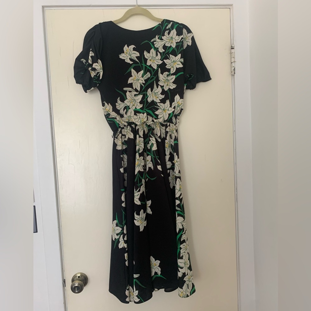 Vintage floral midi dress size medium